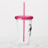 Dachshund Mama Script & Dog Silhouette Acryl Drinkbeker (Rechts)