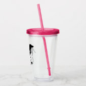Dachshund Mama Script & Dog Silhouette Acryl Drinkbeker (Links)