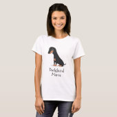 Dachshund Mama T-shirt (Voorkant volledig)