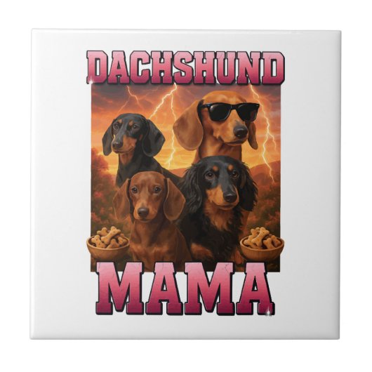 Dachshund Mama Tegeltje (Voorkant)