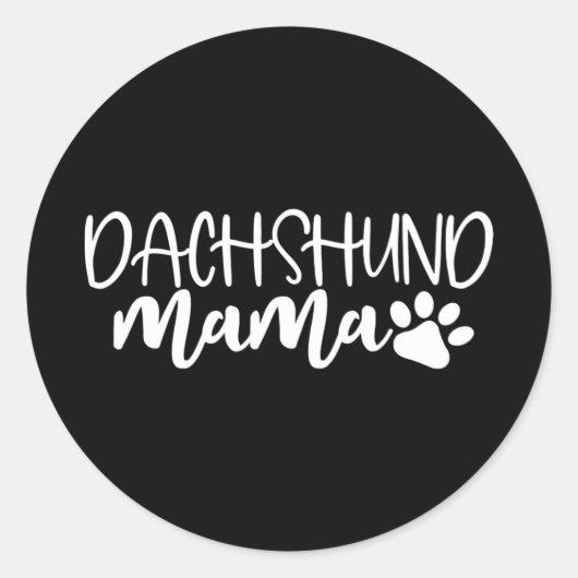Dachshund Mama Wiener Dog mam Birthday Gift Ronde Sticker (Voorkant)