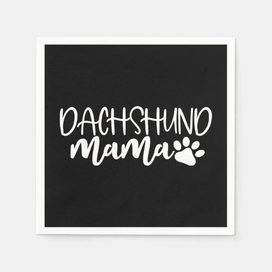 Dachshund Mama Wiener Dog mam Birthday Gift Servet (Voorkant)