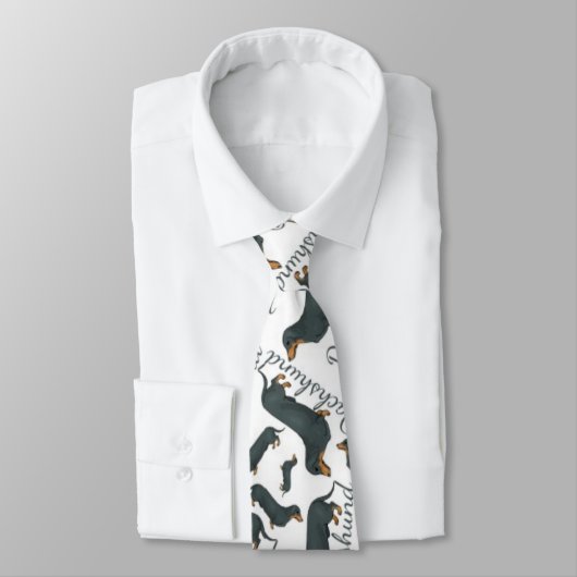 Dachshund Man Gift Stropdas (Gebonden)