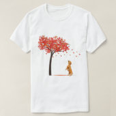 Dachshund Maple Tree Thanksgiving Day Cute Dox Dox T-shirt (Design voorkant)