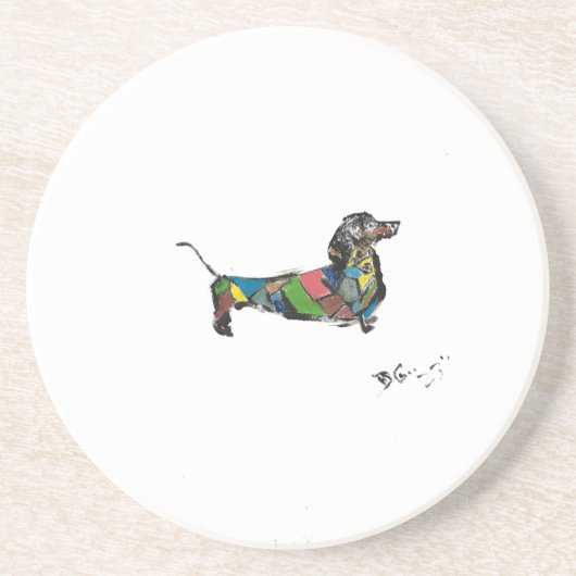 Dachshund Marmeren Onderzetters (Voorkant)