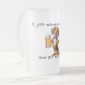 Dachshund Matglas Bierpul (Voorkant links)