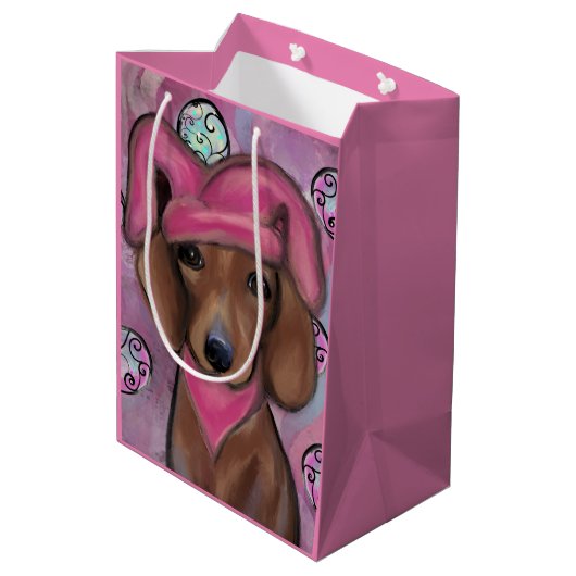 Dachshund Medium Cadeauzakje (Achterkant Gekanteld)