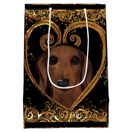 DACHSHUND MEDIUM CADEAUZAKJE (Achterkant)