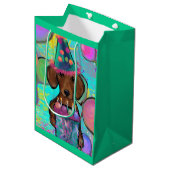 Dachshund Medium Cadeauzakje (Voorkant Gekanteld)