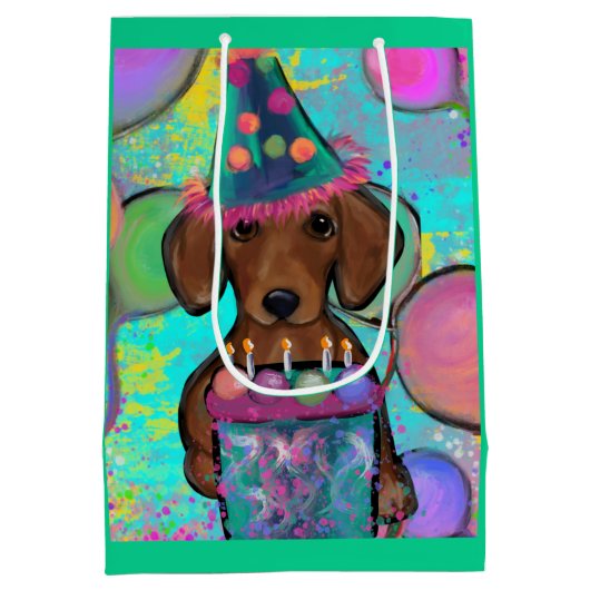 Dachshund Medium Cadeauzakje (Achterkant)