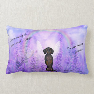 Dachshund Memorial Rainbow Bridge Pillow Kussen