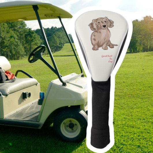 Dachshund Merle Waterverf Hondengolfhoofd Hoesje Golfheadcover