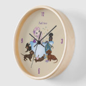 Dachshund Mermaid Bath Time Wall klok (Hoek)