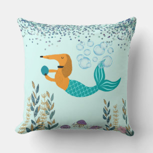 Dachshund Mermaid Sierkussen zwemmen