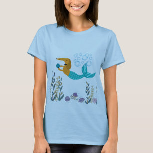 Dachshund Mermaid T-Shirt zwemmen