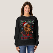 Dachshund Merry-kerstboom Light Pajama Dackel Trui (Voorkant volledig)