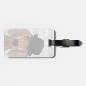 Dachshund met Black Bowler Pet Bagagelabel (Achterkant horizontaal)