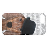 Dachshund met Black Bowler Pet Case-Mate iPhone Case (Achterkant (Horizontaal))