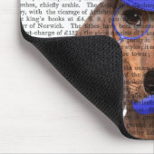 Dachshund met blauw bovenhoofd en blauwe snor muismat (Hoek)