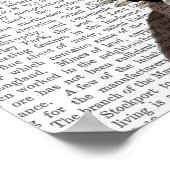 Dachshund met blauw bovenhoofd en blauwe snor poster (Hoek)