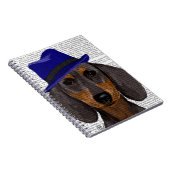 Dachshund met Blue Trilby Notitieboek (Rechterzijde)