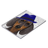 Dachshund met Blue Trilby Notitieboek (Linkerzijde)