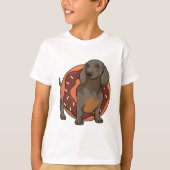 Dachshund met Donut T-shirt (Voorkant)