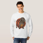 Dachshund met Donut T-shirt (Voorkant volledig)