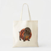 Dachshund met Donut Tote Bag (Voorkant)