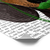 Dachshund met Green Top Hat Black Tan Poster (Hoek)