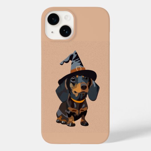 Dachshund met Halloween-hoed Case-Mate iPhone Case (Achterkant)