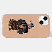 Dachshund met Halloween-hoed Case-Mate iPhone Case (Achterkant (horizontaal))