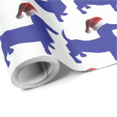 Dachshund met kerstcadeauPet Cadeaupapier (Rol Hoek)