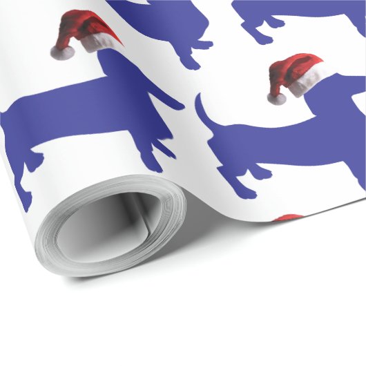 Dachshund met kerstcadeauPet Cadeaupapier (Rol Hoek)