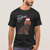 Dachshund met kerstfeestdagen t-shirt (Voorkant)