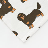 Dachshund, met lange adem, op maat gesneden, hond fleece deken (Hoek)