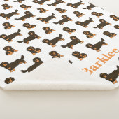 Dachshund, met lange adem, op maat gesneden, hond sherpa deken (3/4)