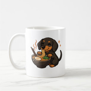 Dachshund met Noedels Ramen Kawaii Hond Koffiemok