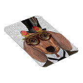 Dachshund met opening bovenaan en bovenleer magneet (Rechterzijde)