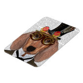 Dachshund met opening bovenaan en bovenleer magneet (Linkerzijde)