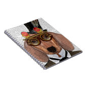 Dachshund met opening bovenaan en bovenleer notitieboek (Rechterzijde)