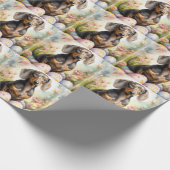 Dachshund met Pasen Eieren Cadeaupapier (Hoek)