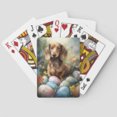 Dachshund met Pasen Eieren Pokerkaarten (Achterkant)