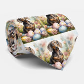 Dachshund met Pasen Eieren Stropdas (Opgerold)