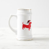 Dachshund met Pet voor de kerstman Bierpul (Links)