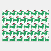 Dachshund met Pet voor de kerstman Inpakpapier Vel (Voorkant 3)