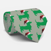 Dachshund met Pet voor de kerstman Stropdas (Opgerold)