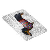Dachshund met poly Sweater Magneet (Rechterzijde)