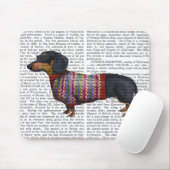 Dachshund met poly Sweater Muismat (Met muis)