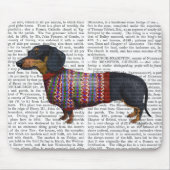 Dachshund met poly Sweater Muismat (Voorkant)